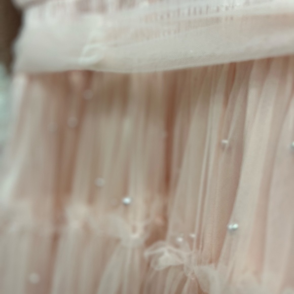 Boutique - Layered Tulle Mini Dress Color Blush Sz Large - NWT‎ - Picture 7 of 10